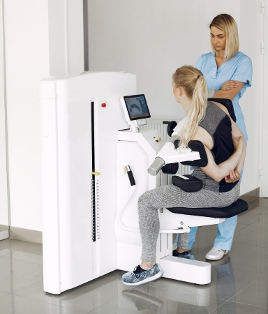 Two female workers of ACS Commercial Cleaning at medical facility in Melbourne